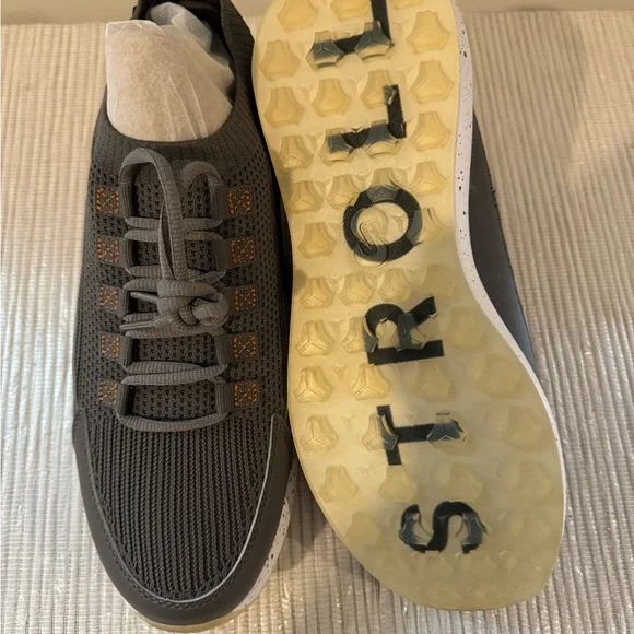 Men’s STROLL Grey / White Sport Knit Golf Shoe *New in Box! All Sizes - Picture 2 of 6